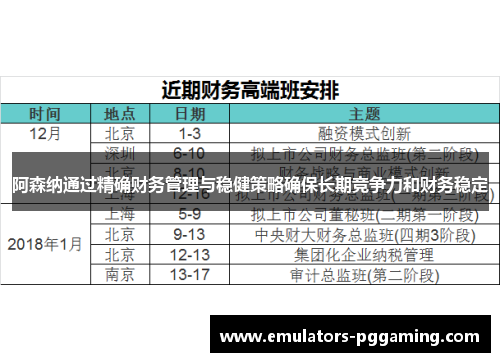 阿森纳通过精确财务管理与稳健策略确保长期竞争力和财务稳定