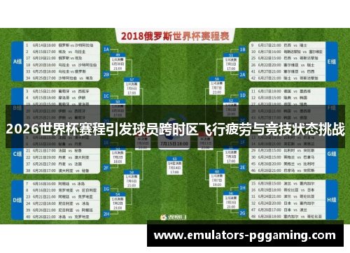 2026世界杯赛程引发球员跨时区飞行疲劳与竞技状态挑战